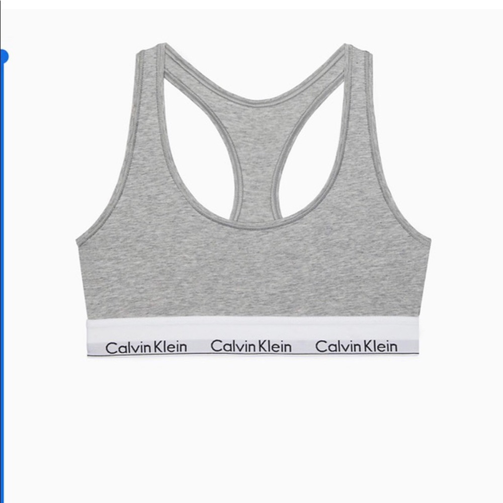 Gray Calvin Klein bra